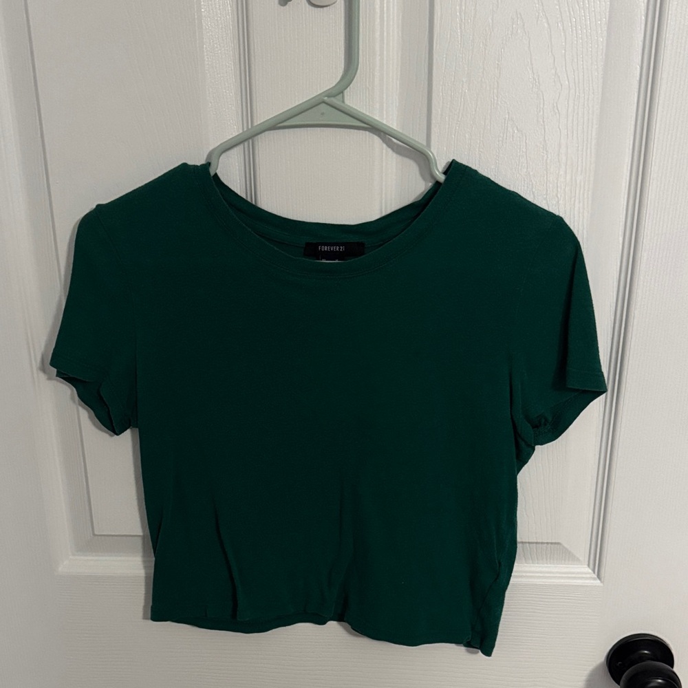 Forever 21 Green Crop Top